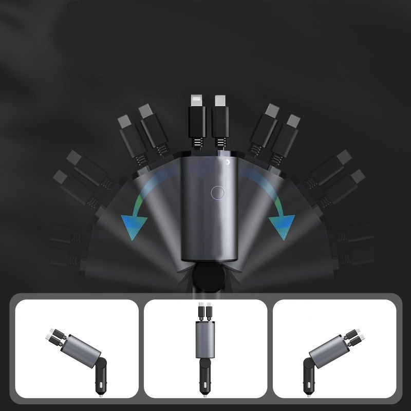 T-Phox auto lādētājs Flexit 4/1 86W, pelēks