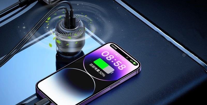 REMAX automašīnas lādētājs YATOY sērija ar aromātu, 60 W, PD, QC, RCC353, 1xUSB + 1xUSB-C, melns