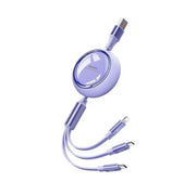 Remax kabelis Linon Series 66W 3/1 USB-C/MICRO/LIGHTNING RC-C029, violets