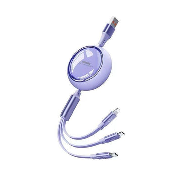 Remax kabelis Linon Series 66W 3/1 USB-C/MICRO/LIGHTNING RC-C029, violets