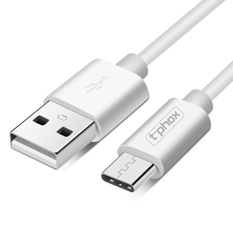T-Phox kabelis Exceed USB-C balts 1M