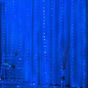 LED aizkars (300 LED LAMPS) 3Mx3M zils