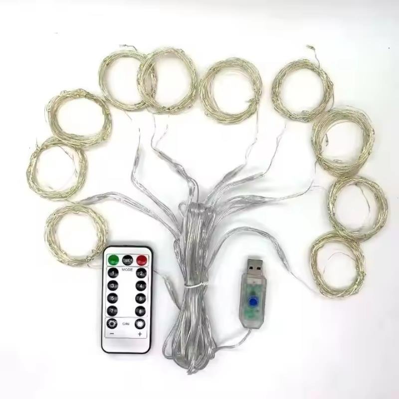 LED aizkars (300 LED LAMPS) 3Mx3M zils