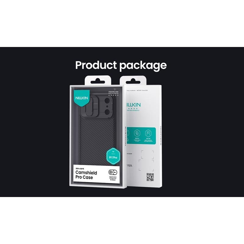 Nillkin Camshield Pro apvalks iPhone 17 Pro / 18 Pro, melns
