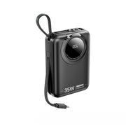 Remax ārējā baterija Scuba Series 20000mAh RPP-73 35W ar vadiem, melna
