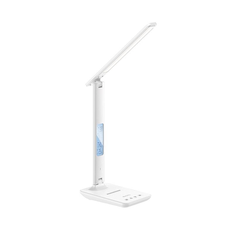 YESIDO galda lampa DS20 + bezvadu lādētājs LED balts
