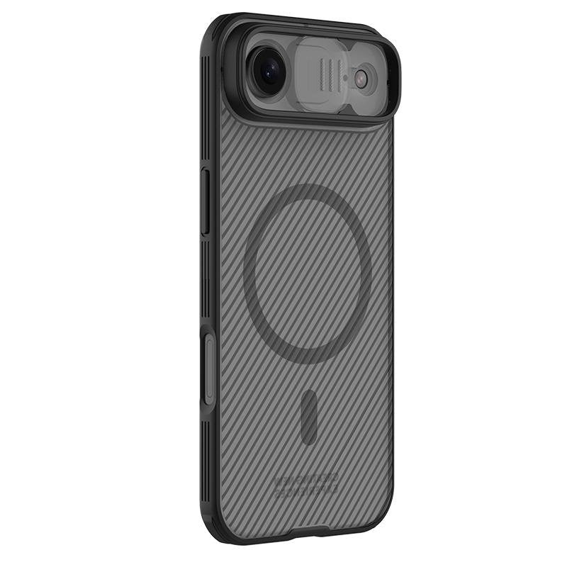 NILLKIN CAMSHIELD PRO MAGNETISKAIS IPHONE 17 AIR, CAURSPĪDĪGS MELNS