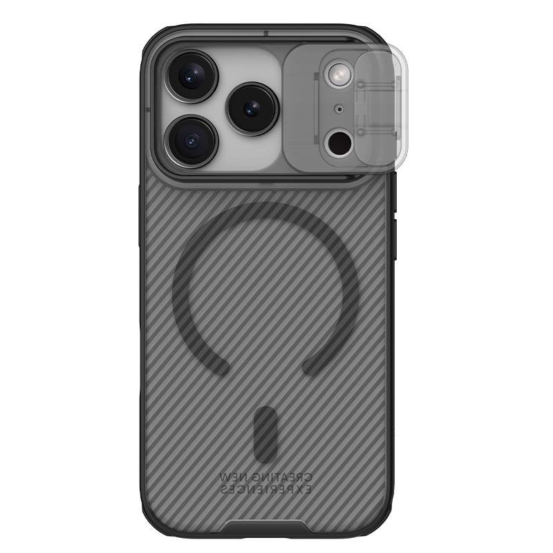 Nillkin Camshield Pro magnētiskais vāciņš iPhone 17 Pro / 18 Pro, caurspīdīgs, melns