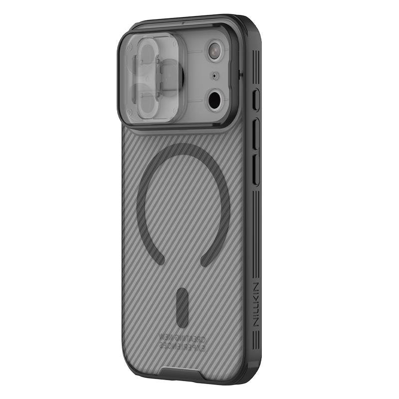 Nillkin Camshield Pro magnētiskais vāciņš iPhone 17 Pro / 18 Pro, caurspīdīgs, melns