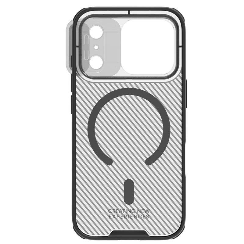 Nillkin Camshield Pro magnētiskais apvalks iPhone 17 Pro Max / 18 Pro Max, caurspīdīgs melns