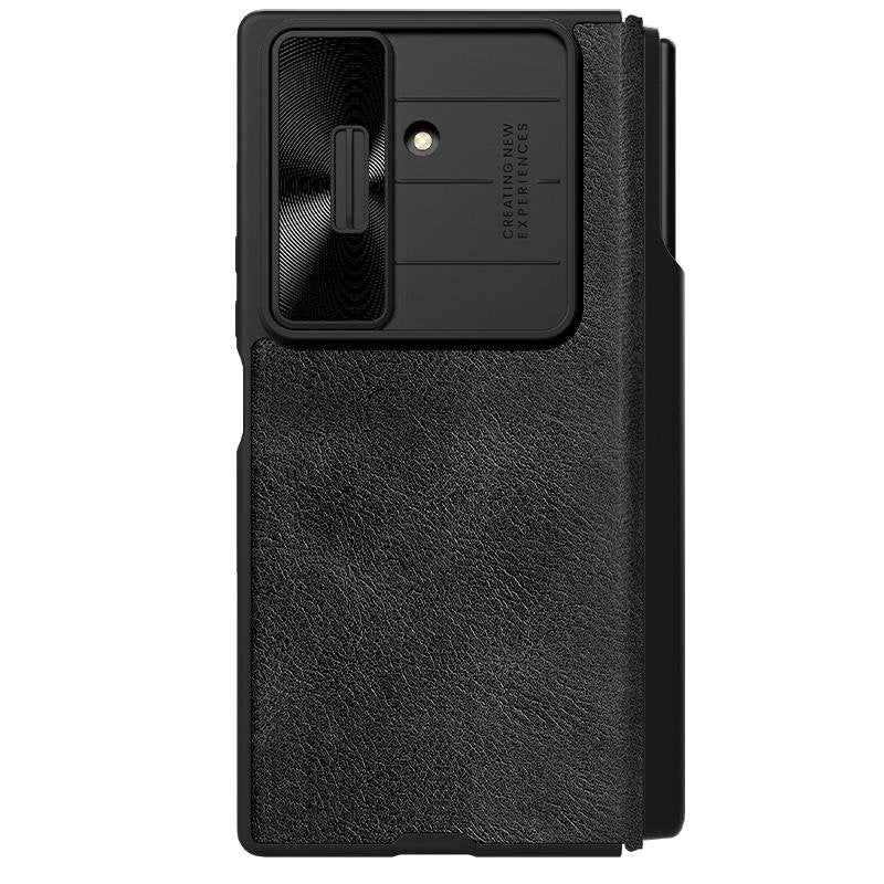 NILLKIN QIN PRO ādas vāciņš Samsung Galaxy Z Fold7, melns