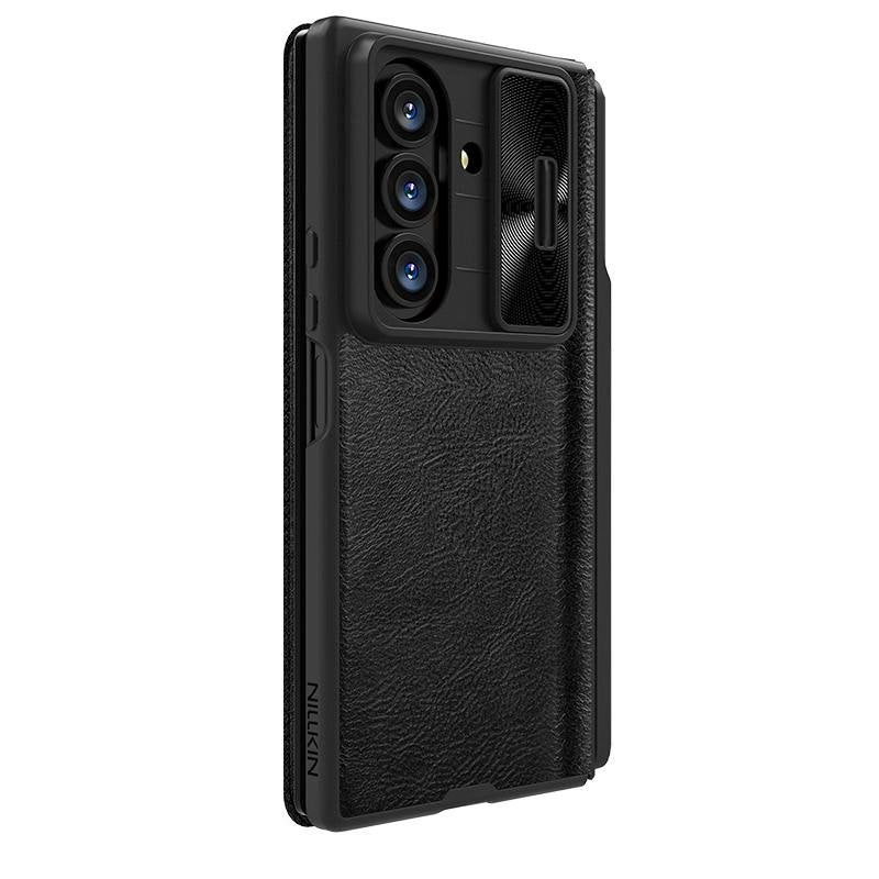 NILLKIN QIN PRO ādas vāciņš Samsung Galaxy Z Fold7, melns