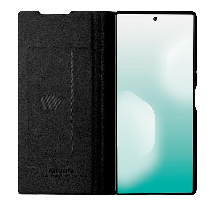 NILLKIN QIN PRO ādas vāciņš Samsung Galaxy Z Fold7, melns