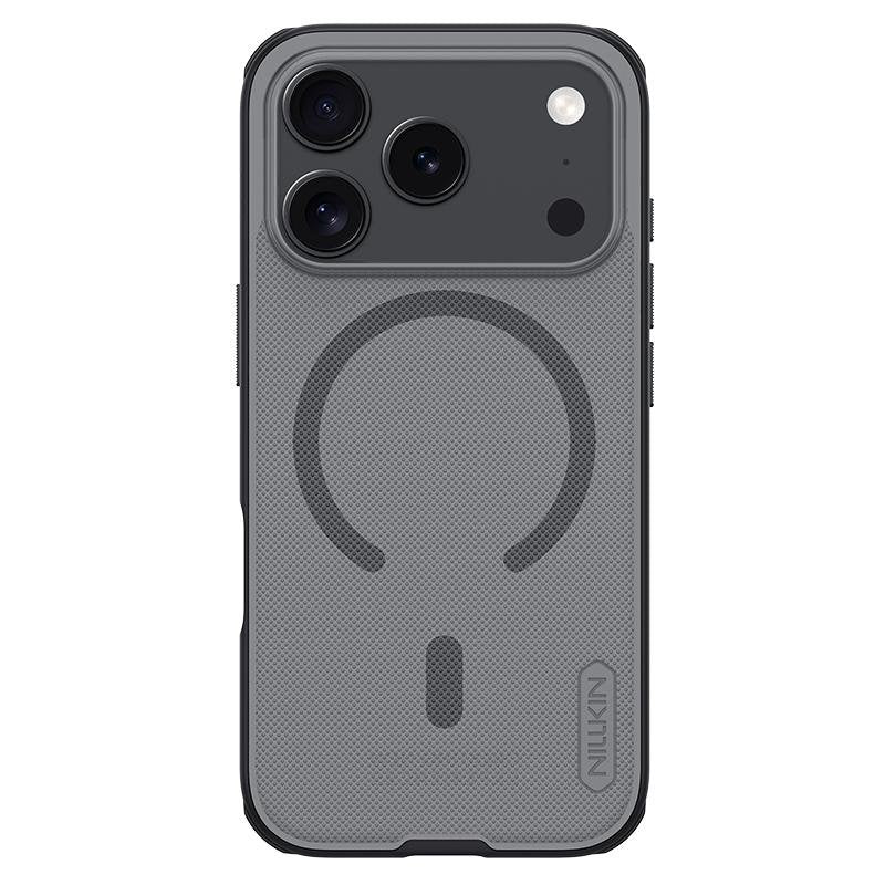 Nillkin Super Frosted Shield PRo magnētiskais apvalks iPhone 17 Pro / 18 Pro, caurspīdīgs melns