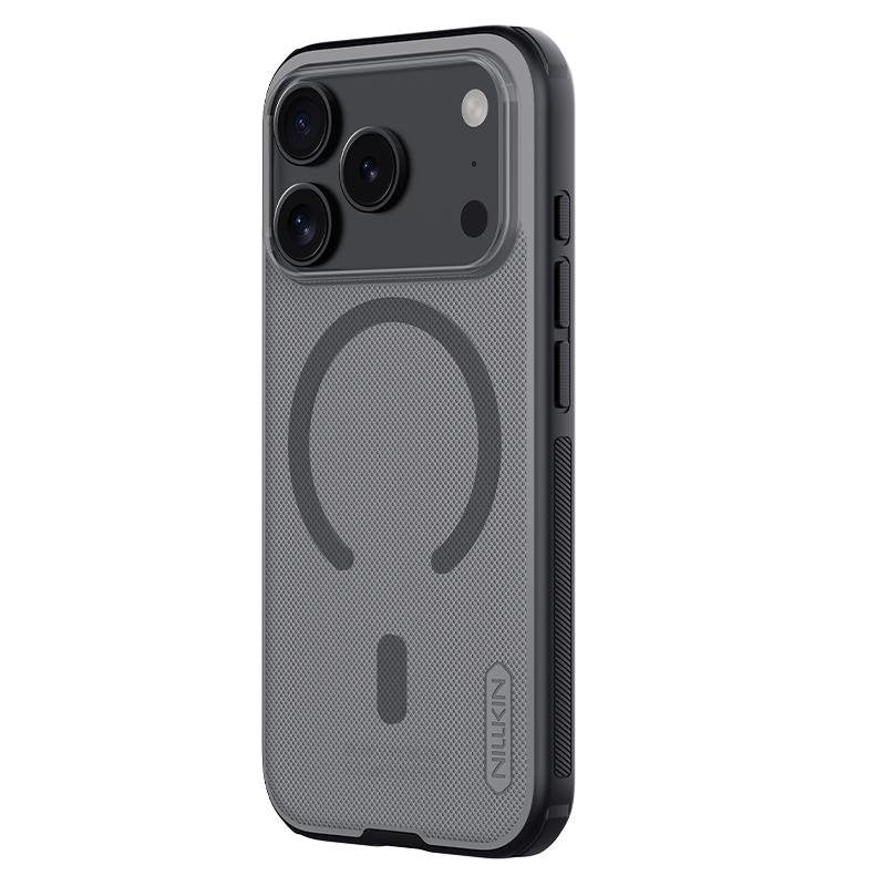 Nillkin Super Frosted Shield PRo magnētiskais apvalks iPhone 17 Pro / 18 Pro, caurspīdīgs melns