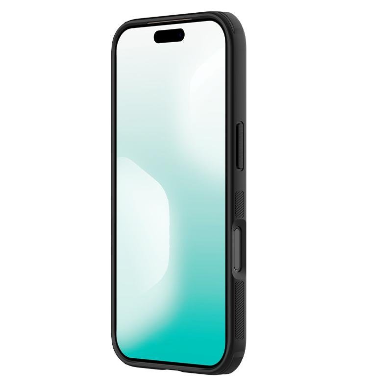 Nillkin Super Frosted Shield PRo magnētiskais apvalks iPhone 17 Pro / 18 Pro, caurspīdīgs melns