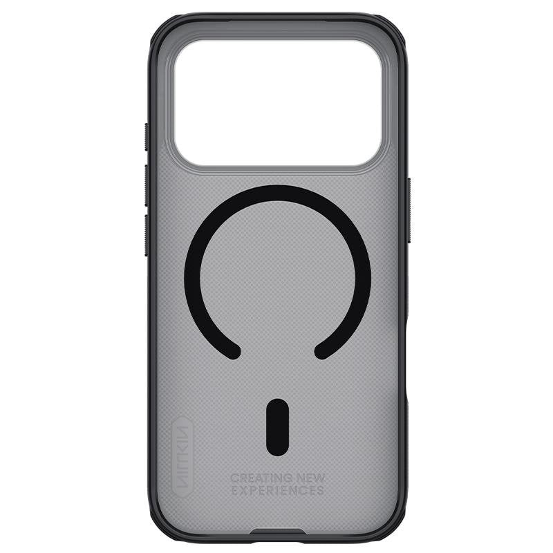 Nillkin Super Frosted Shield PRo magnētiskais apvalks iPhone 17 Pro / 18 Pro, caurspīdīgs melns