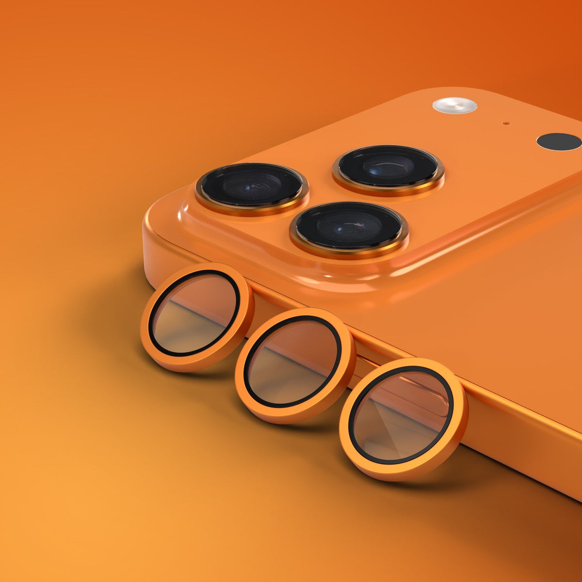 Etteri kameras objektīva aizsargs iPhone 17 Pro / 17 Pro Max oranža