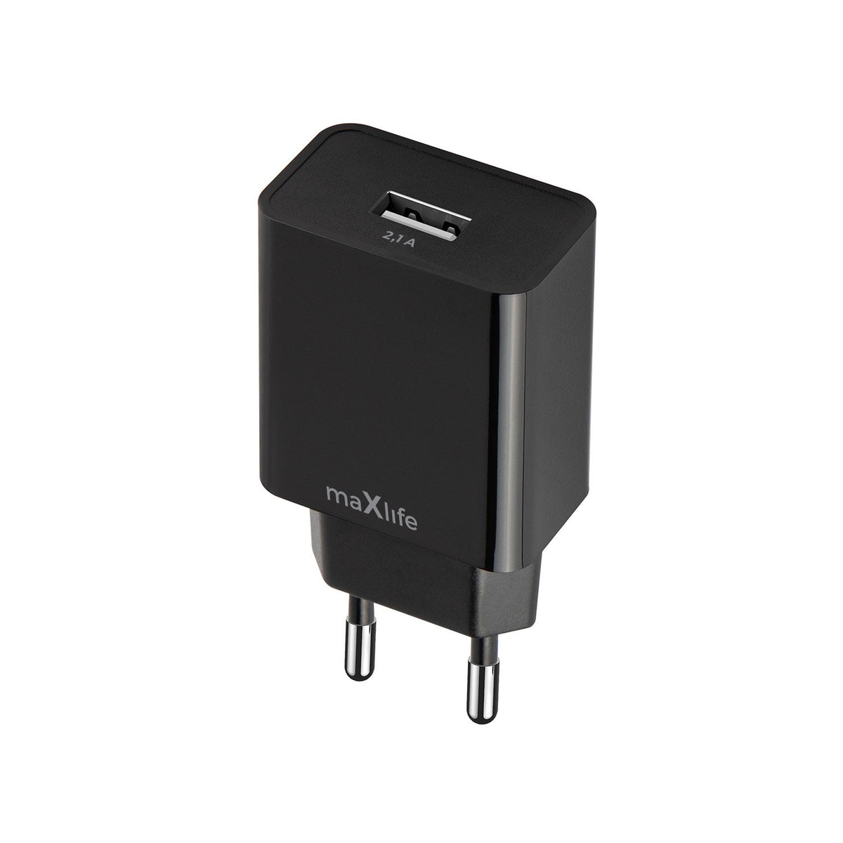 Maxlife lādētājs MXTC-11 1x USB-A 2,1A, melns