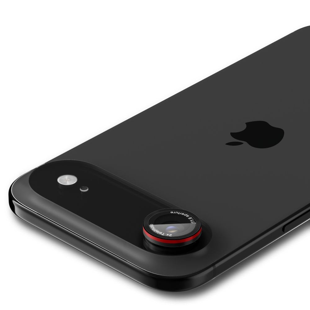 Spigen Optik Pro L sērijas Glas.Tr “Ez Fit” kameras aizsargi, 2 iepakojumā, iPhone 17 Air, melni
