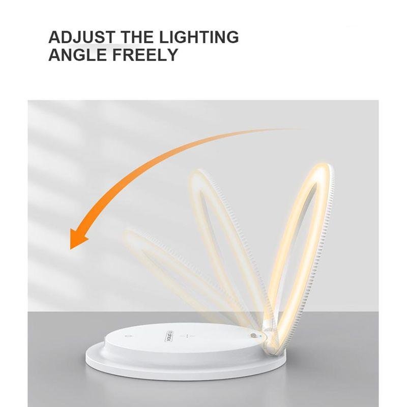 BEDSIDE lampa T-PHOX ar lādētāju SL-603 15 balta