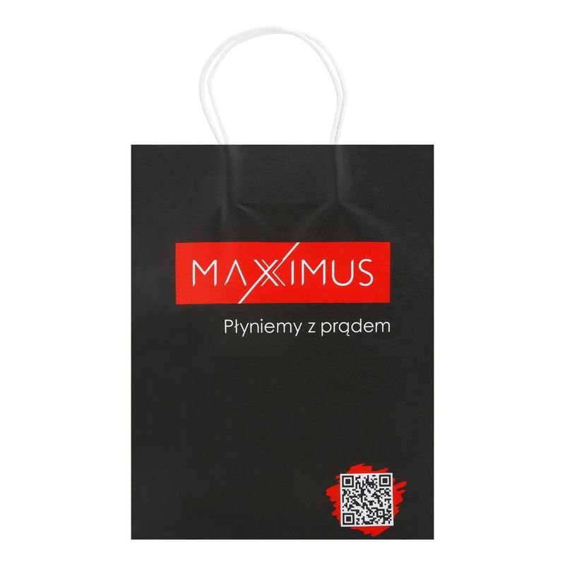 Papīra maisiņš „Maximus“ melns 21x11x27 cm
