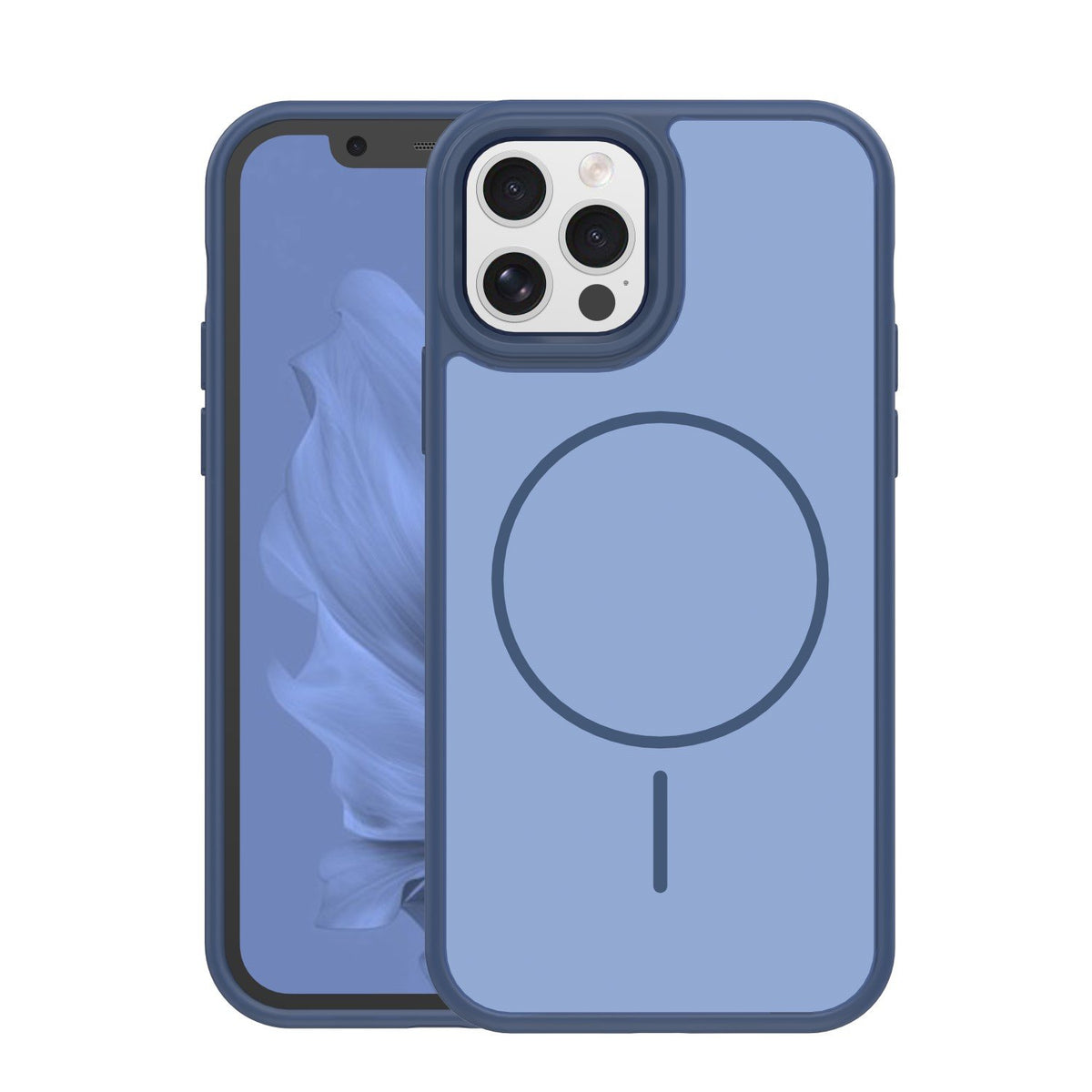 Frame Thin MagSafe vāciņš iPhone 12 / 12 Pro 6,1", tumši zils