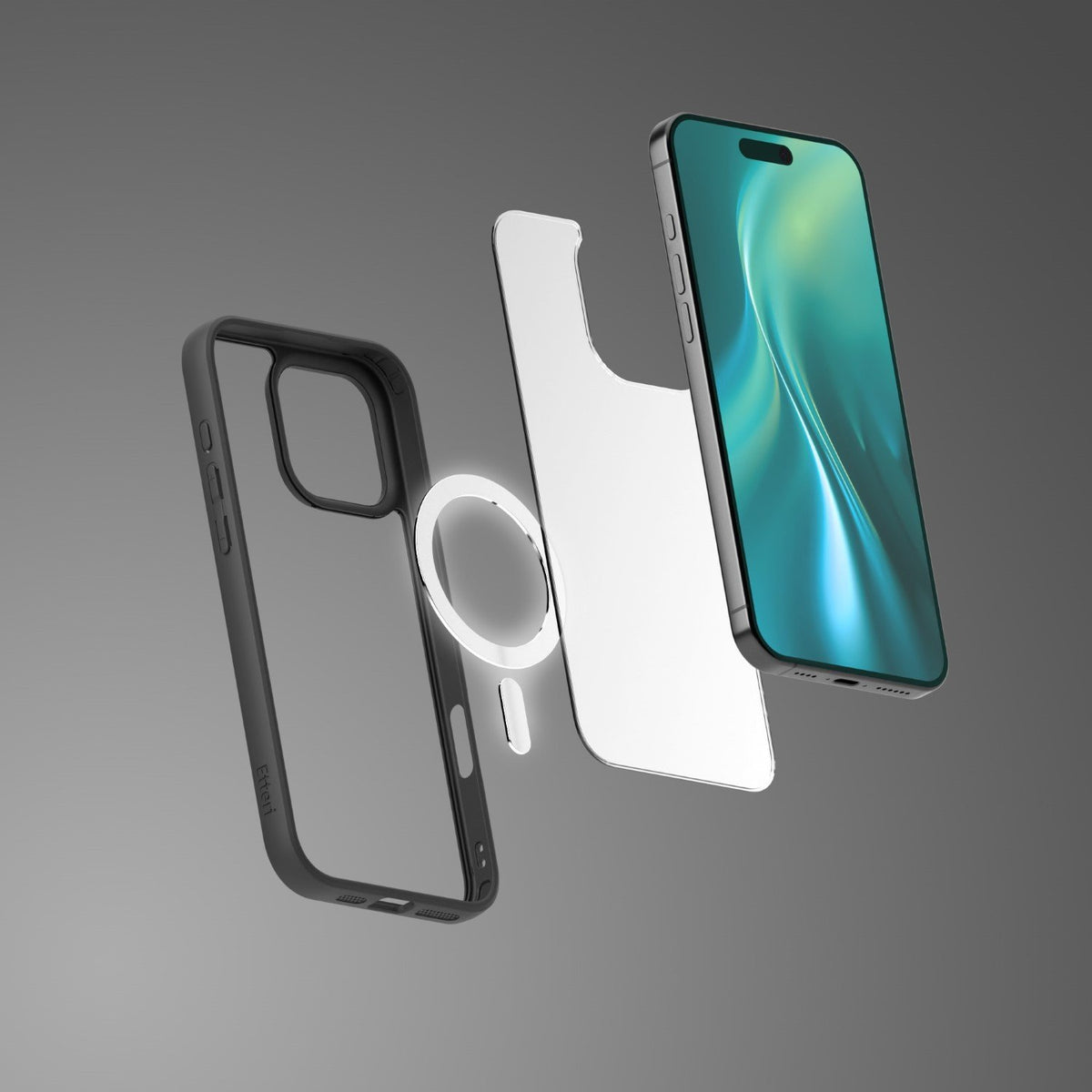 Etteri Matt MagSafe vāciņš iPhone 17, melns
