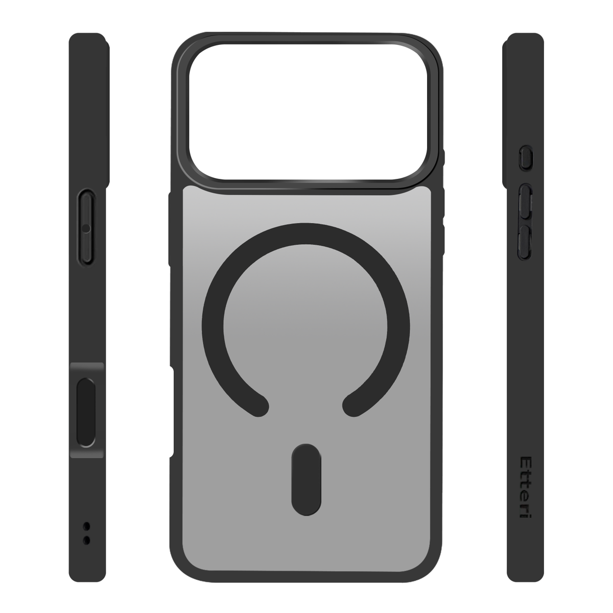 Etteri Matt MagSafe vāciņš iPhone 17 Pro, melns