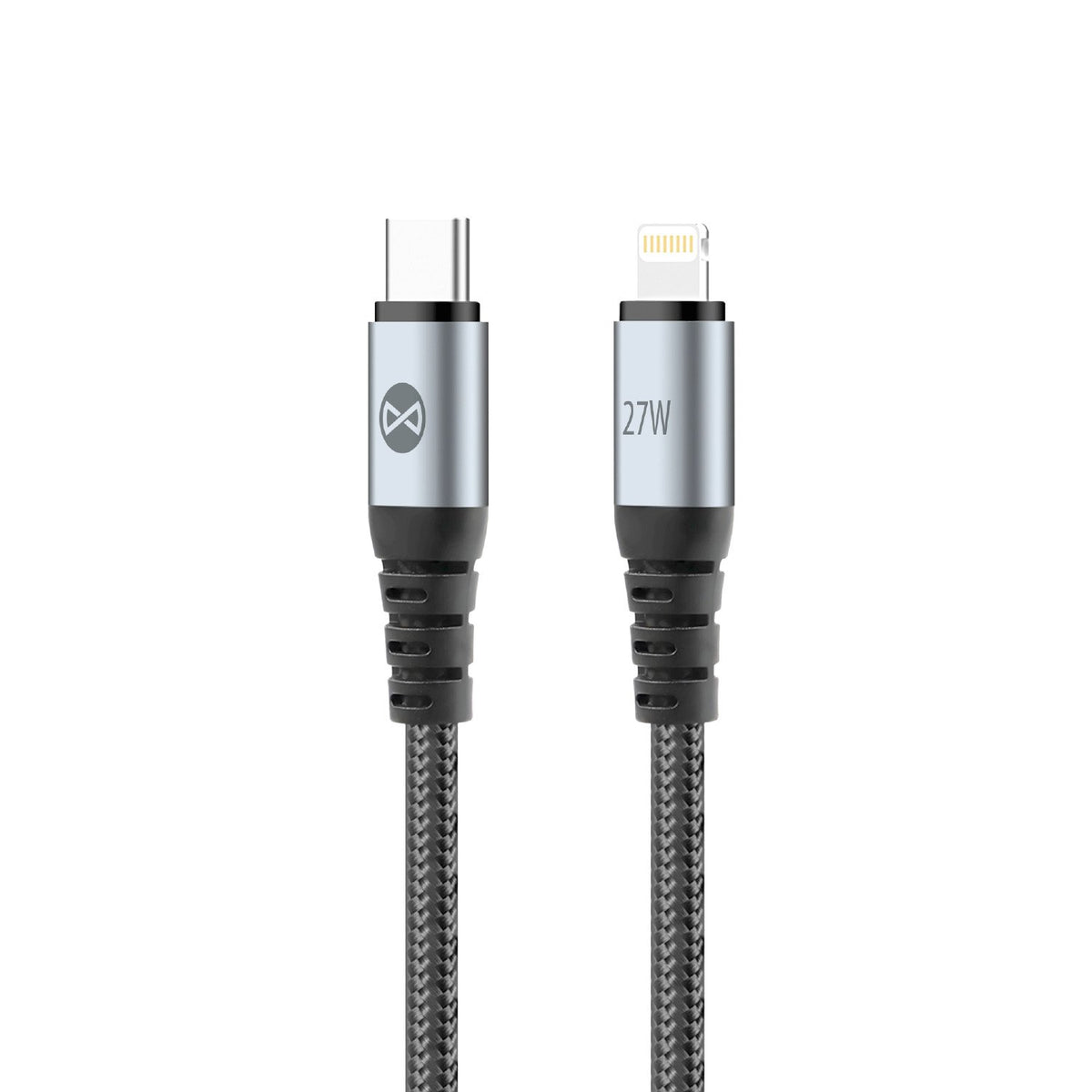 Forever kabelis Braix USB-C - Lightning 1,0 m 27W, melns