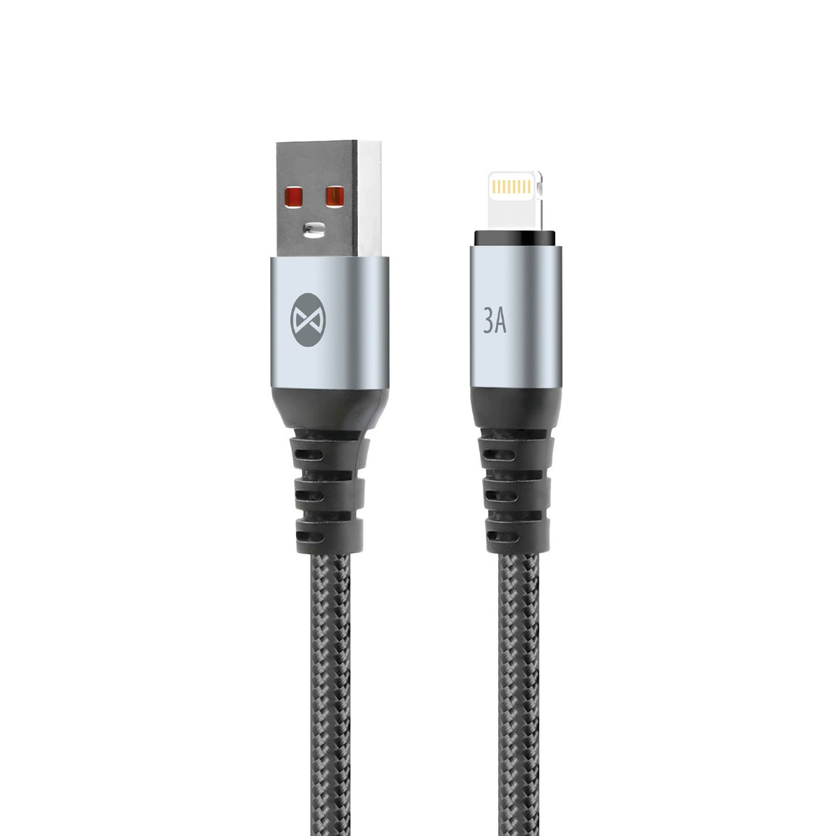 Forever kabelis Braix USB - Lightning 1,0 m 3A, melns