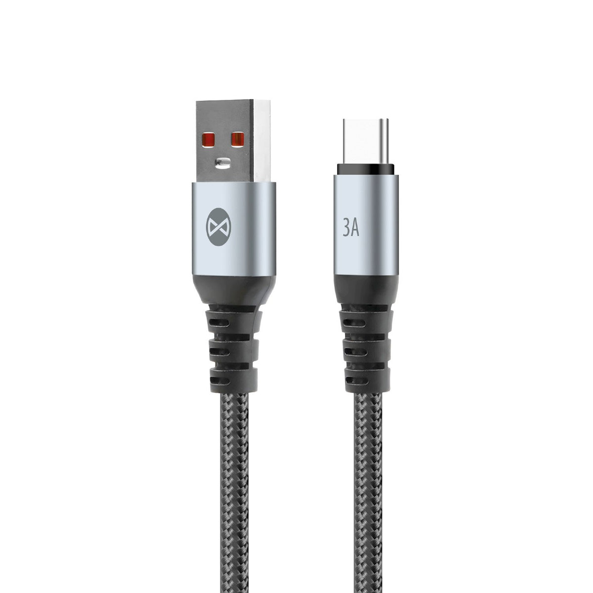 Forever kabelis Braix USB - USB-C 1,0 m 3A, melns