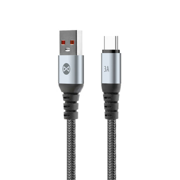 Forever kabelis Braix USB - USB-C 1,0 m 3A, melns