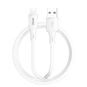 BWOO kabelis 3A silikona X329L USB - lightning 3A 1m, balts