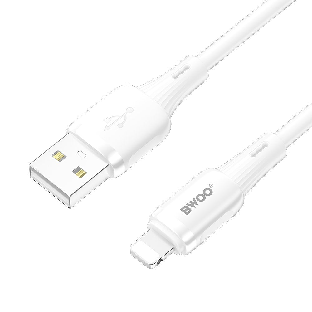 BWOO kabelis 3A silikona X329L USB - lightning 3A 1m, balts