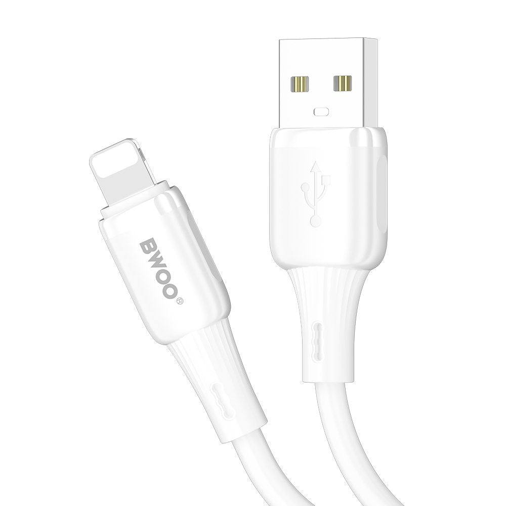 BWOO kabelis 3A silikona X329L USB - lightning 3A 1m, balts