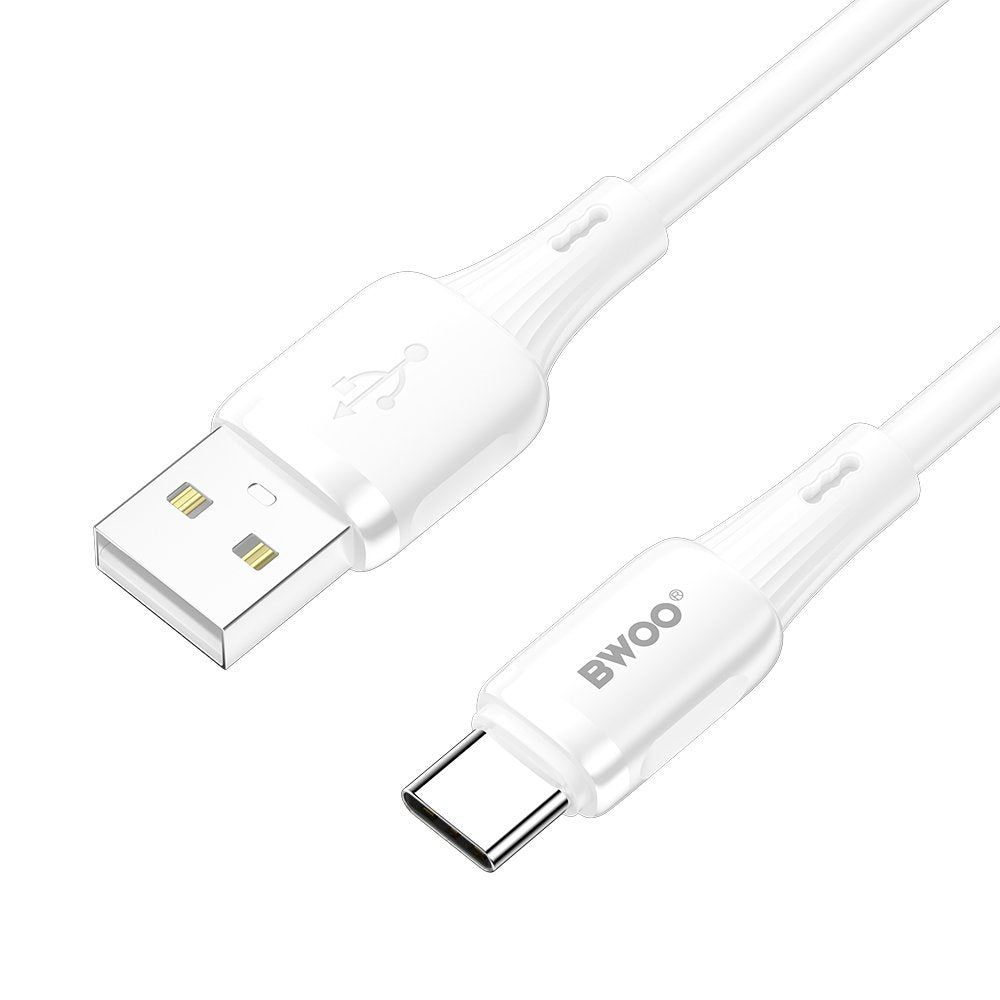 BWOO kabelis 3A silikona X329C USB - USB-C 1m, balts