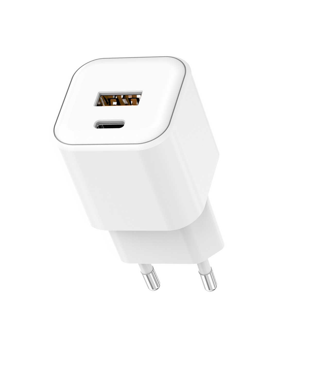 Setty tīkla lādētājs USB-A + USB-C 20W LSGaN-AC-200, balts
