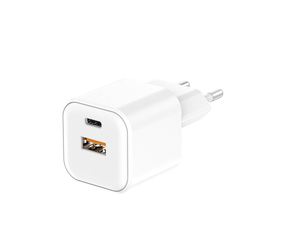 Setty tīkla lādētājs USB-A + USB-C 20W LSGaN-AC-200, balts