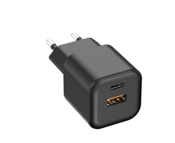 Setty tīkla lādētājs USB-A + USB-C 35W LSGaN-AC-351, melns