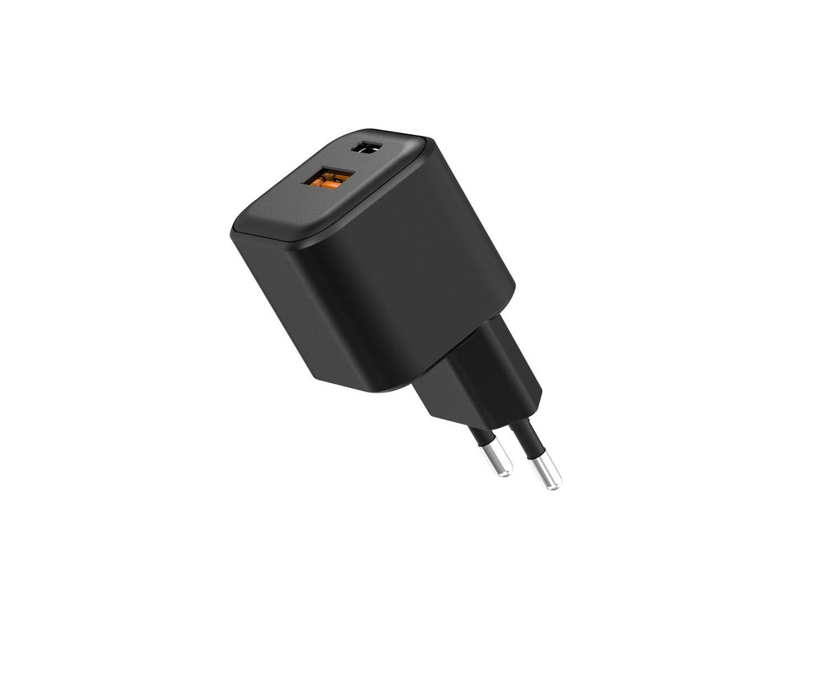 Setty tīkla lādētājs USB-A + USB-C 35W LSGaN-AC-351, melns