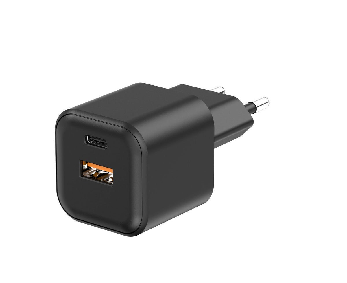 Setty tīkla lādētājs USB-A + USB-C 35W LSGaN-AC-351, melns