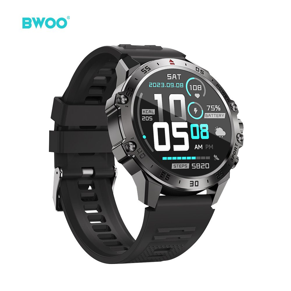 BWOO viedpulkstenis WA-08 1.43” Amoled, melns