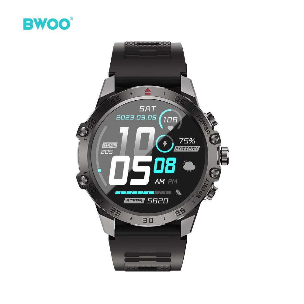 BWOO viedpulkstenis WA-08 1.43” Amoled, melns