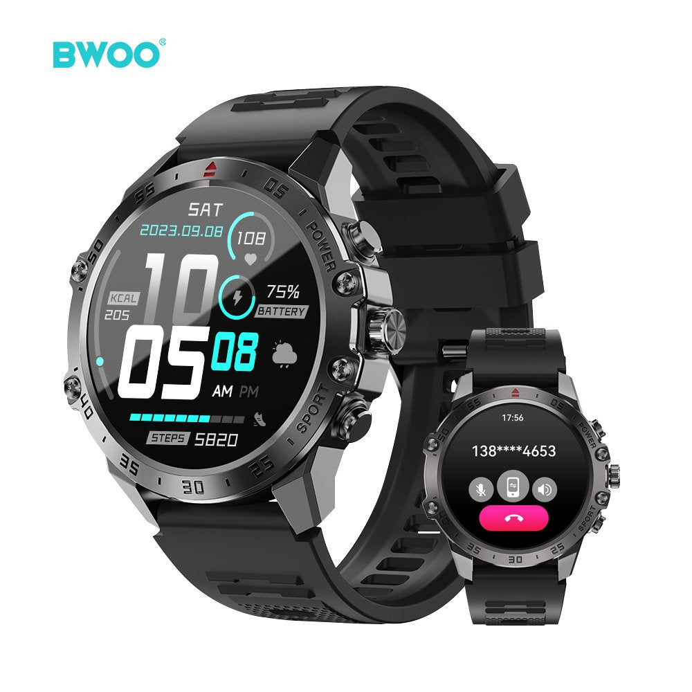 BWOO viedpulkstenis WA-08 1.43” Amoled, melns