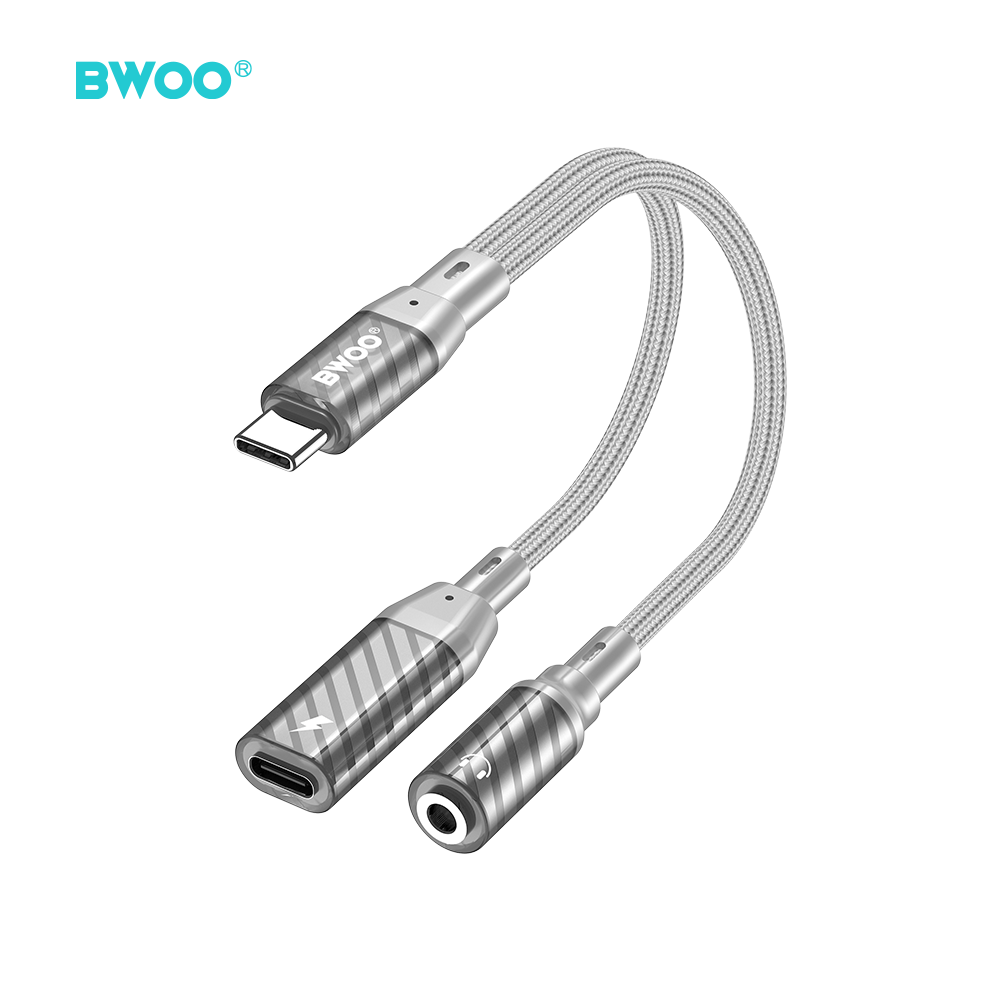 BWOO 2-in-1 adapteris no C tipa uz C tipu / 3,5 mm spraudni BZ67