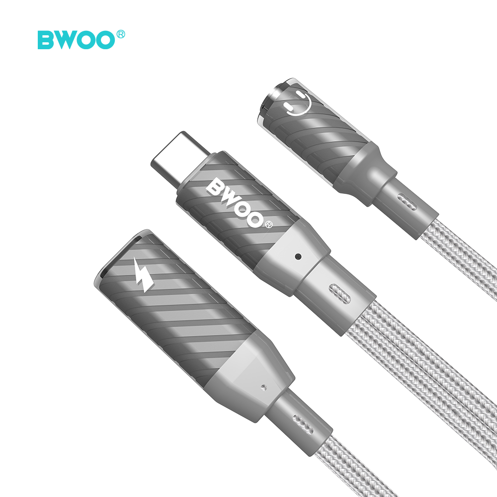 BWOO 2-in-1 adapteris no C tipa uz C tipu / 3,5 mm spraudni BZ67