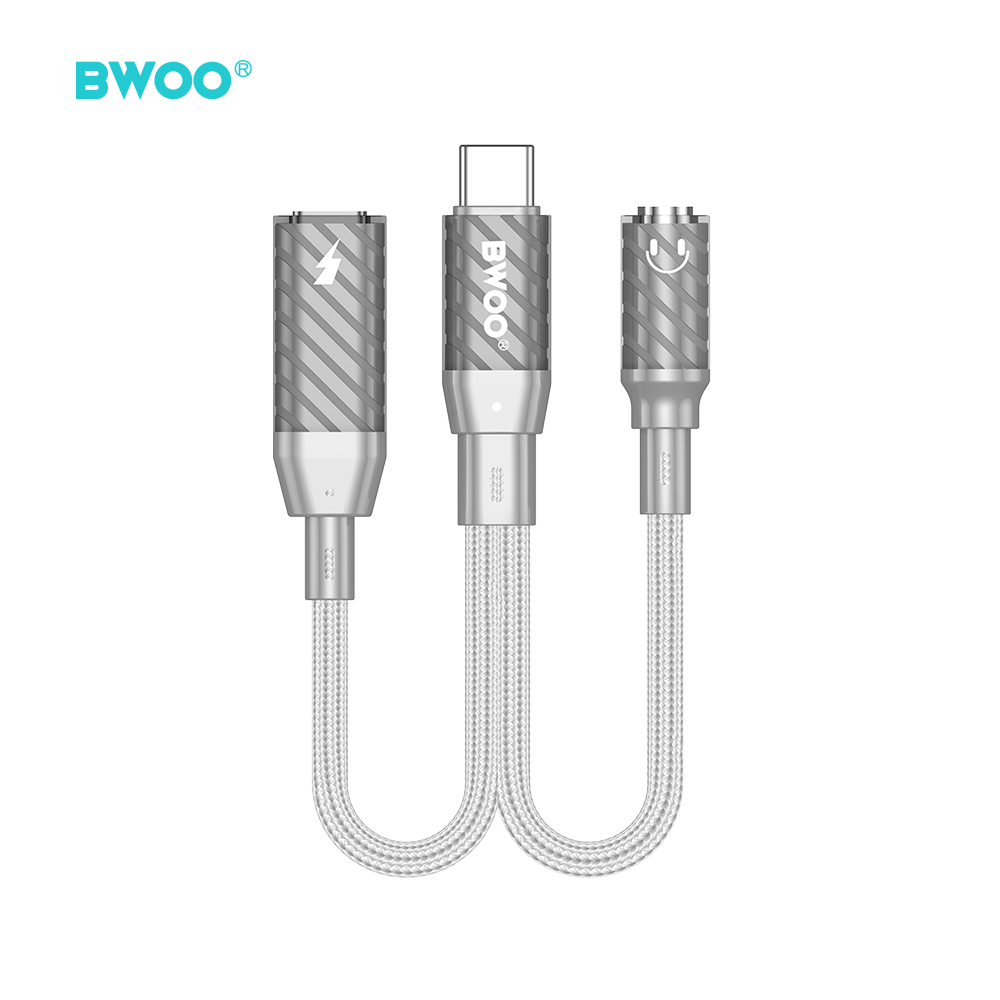BWOO 2-in-1 adapteris no C tipa uz C tipu / 3,5 mm spraudni BZ67