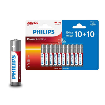 PHILIPS baterija AAA LR03 blisteris 10+10gab