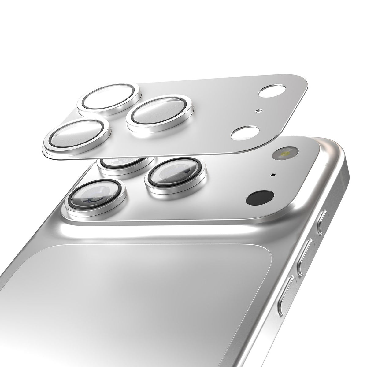 Etteri pilnīgs kameras objektīva aizsargs iPhone 17 Pro Max sudraba